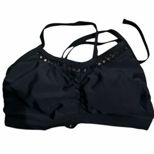 Xhilaration Black Plus Size Swim Top